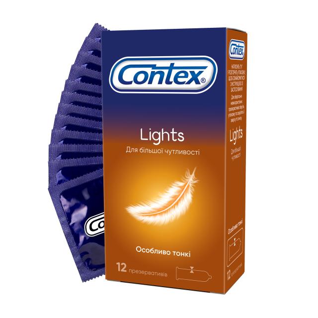 foto презервативи contex lights особливо тонкі для більшої чутливості, 12 шт
