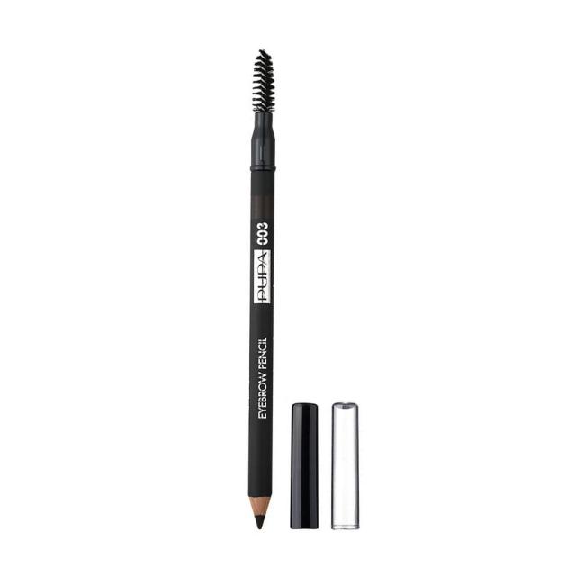 foto водостійкий олівець для брів pupa waterproof eyebrow pencil, 03 dark brown, 1.08 г