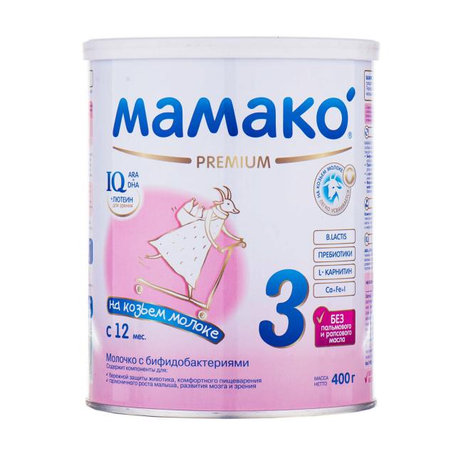 foto дитяча суміш мамако premium 3 з біфідобактеріями, з 12 місяців, 400 г