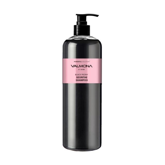 foto шампунь для волосся valmona powerful solution black peony seoritae shampoo з протеїнами чорних бобів та півонією, 480 мл