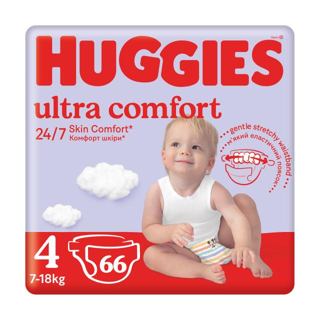 foto підгузки huggies ultra comfort mega розмір 4 (7-18 кг), 66 шт