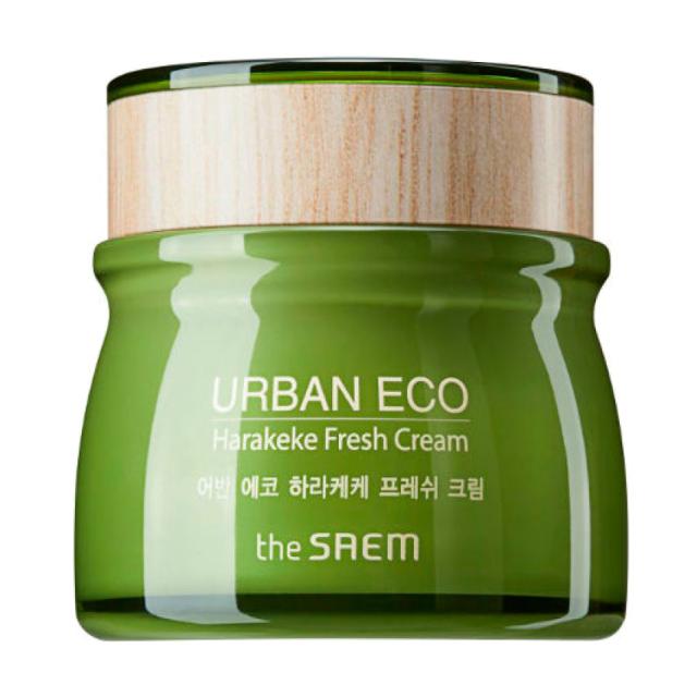 foto освіжувальний крем для обличчя the saem urban eco harakeke fresh cream з екстрактом новозеландського льону, 60 мл