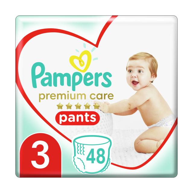 foto підгузки-трусики pampers premium care pants размер 3 (6-11 кг), 48 шт