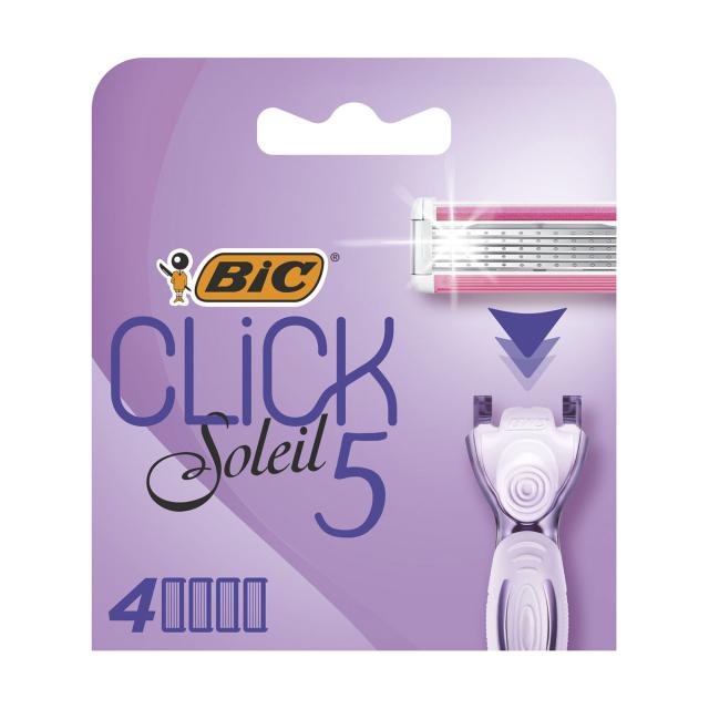 foto змінні картриджі для гоління bic click soleil 5 жіночі, 4 шт