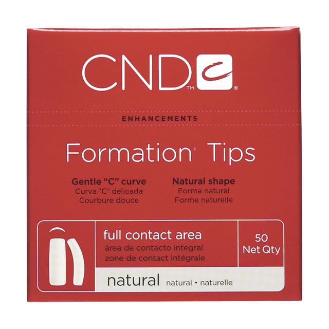 foto тіпси для нарощування нігтів cnd enhancements formation tips natural 10, 50 шт