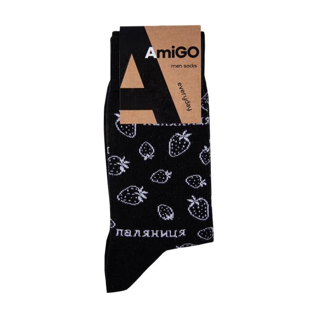 foto шкарпетки чоловічі amigo класичнi полуниця-паляниця, розмір 25