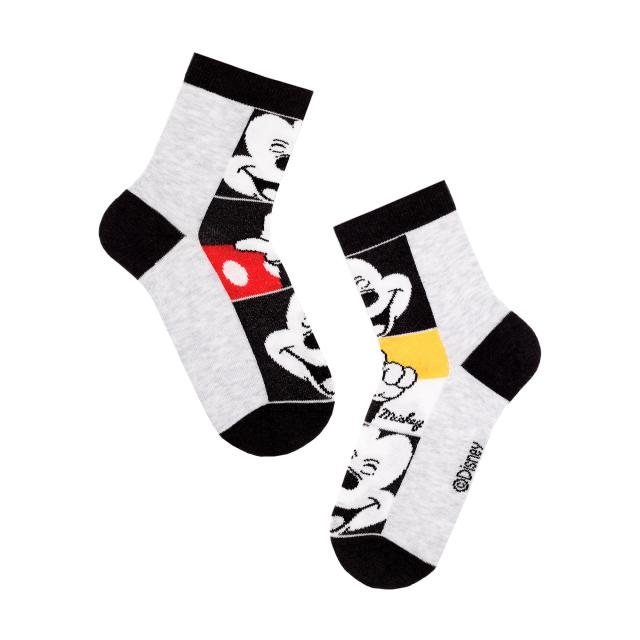 foto шкарпетки дитячі conte-kids disney 17с-126спм 348 чорний-світло-сірий р.20