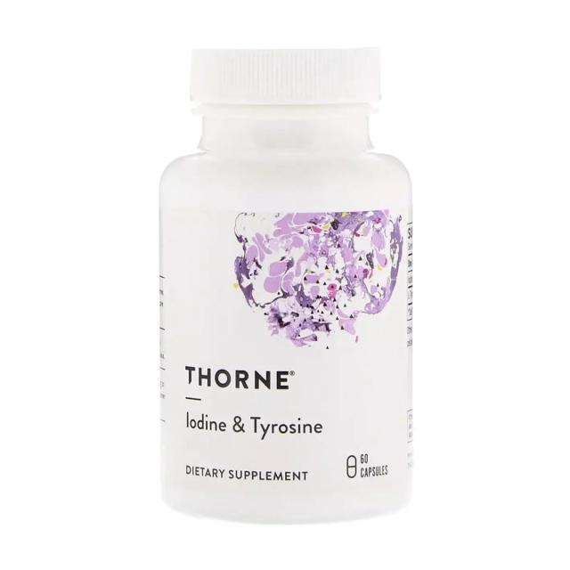 foto харчова добавка thorne research iodine & tyrosine йод та тирозин, 60 шт