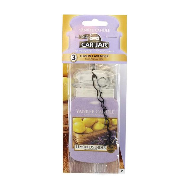 foto набір ароматизаторів для автомобіля yankee candle car jar lemon lavender, 3 шт