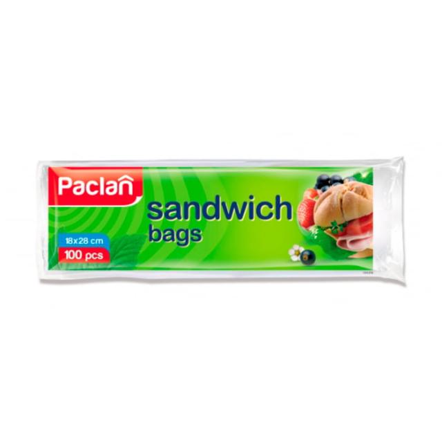 foto пакети для бутербродів paclan 18x28 см, 100 шт