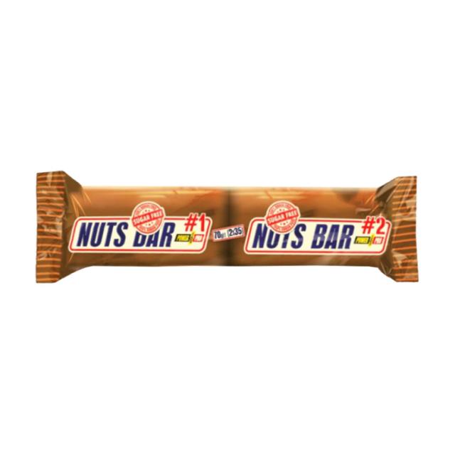 foto батончик power pro nuts bar з арахісом та карамеллю, без цукру, 70 г