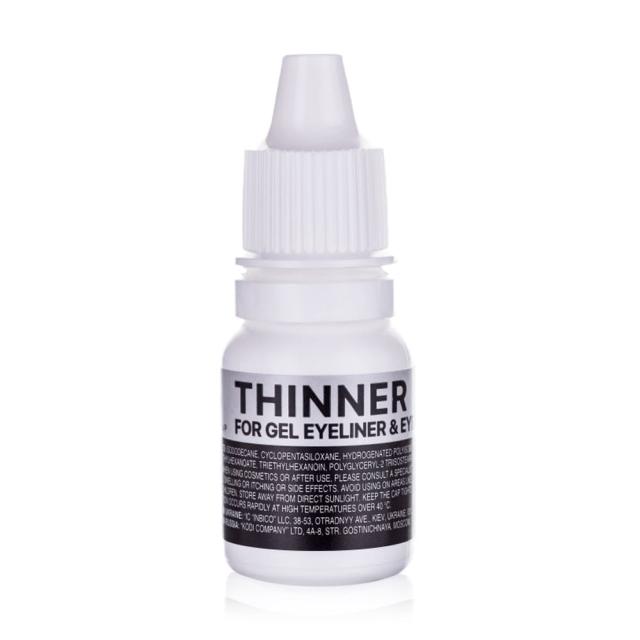 foto розріджувач kodi professional thinner for gel eyeliner and eyebrow pomade для гелевих підводок для очей та гелевих помад для брів, 10 мл