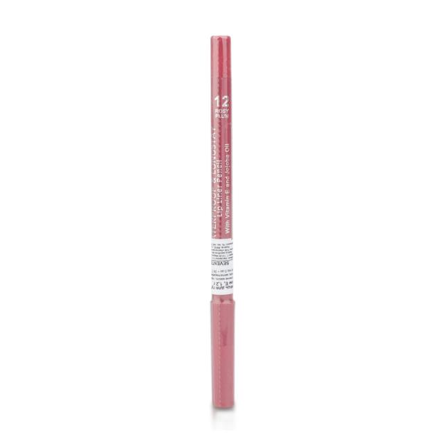 foto водостійкий олівець для губ seventeen supersmooth waterproof lipliner, 12 rosy plum, 1.2 г