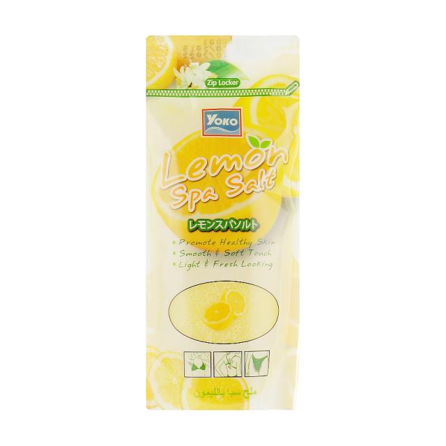 foto скраб-сіль для тіла  yoko lemon spa salt з з лимонною олією, 300 г