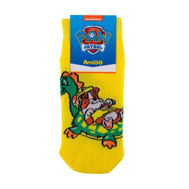 foto шкарпетки дитячі amigo раббл з надувашкою, жовті, розмір 16-18