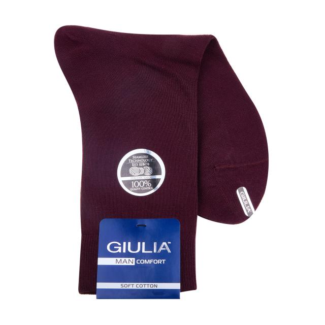foto шкарпетки чоловічі giulia man comfort color, marsala, розмір 43-44