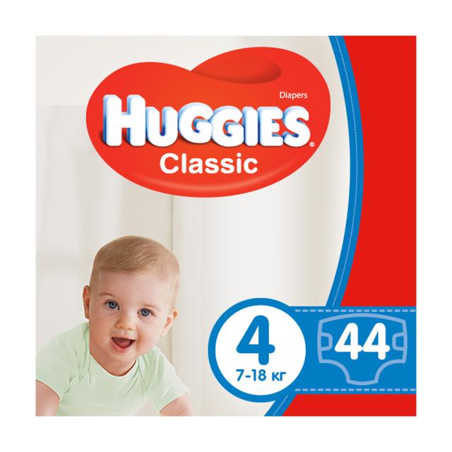 foto підгузки huggies classic розмір 4 (7-18 кг), 44 шт
