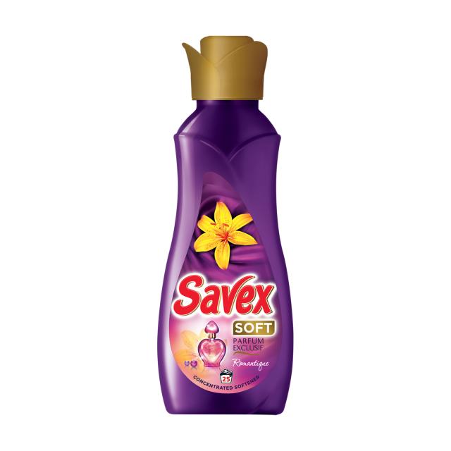 foto кондиціонер для білизни savex soft romantique parfum exclusif 25 циклів прання, 900 мл