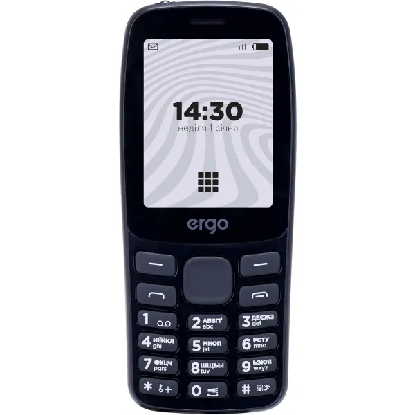 foto мобільний телефон ergo b241 dual sim black