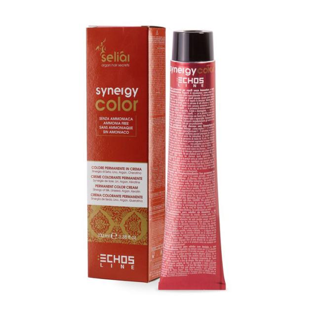 foto безаміачна крем-фарба для волосся echosline seliar synergy color з арганою та кератином, 6.7, 100 мл