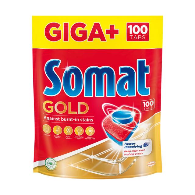 foto таблетки для посудомийної машини somat giga plus gold, 100 шт