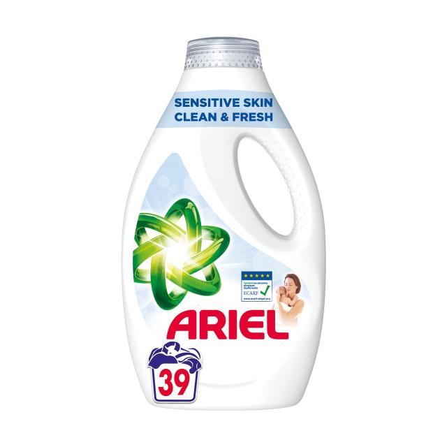 foto гель для прання ariel sensitive skin clean & fresh, 39 циклів прання, 1.95 л