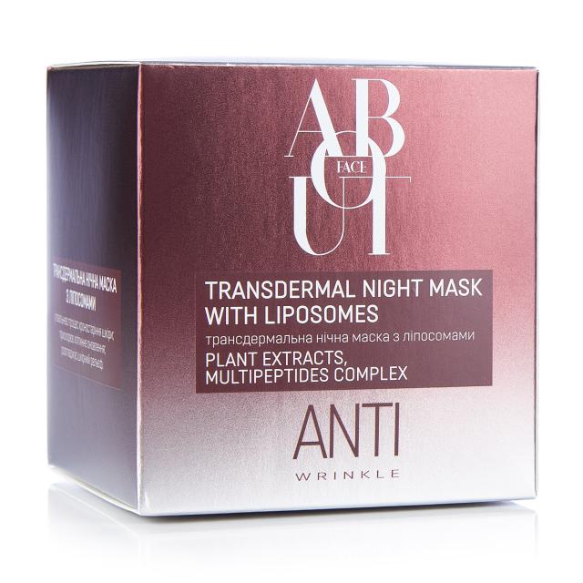 foto трансдермальна нічна маска для обличчя about face anti-wrinkle з ліпосомами, 60 мл
