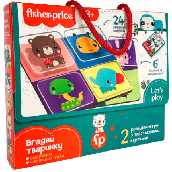 foto настільна гра карткова (3-4 роки) vladi toys fisher-price. вгадай тварину, укр (vt2100-10)