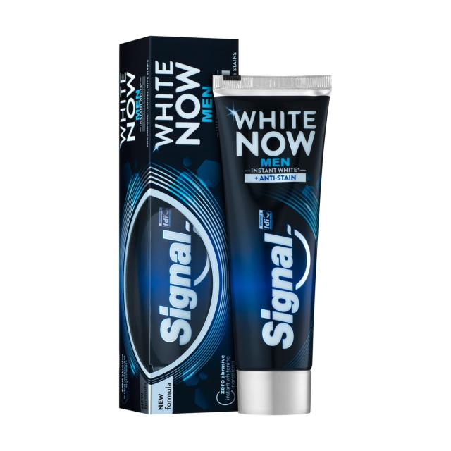 foto зубна паста для чоловіків signal white now men instant white toothpaste з відбілювальним ефектом, 75 мл