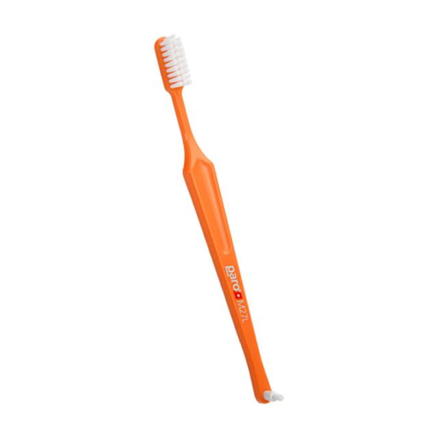 foto зубна щітка paro swiss classic m27l середньої жорсткості, помаранчева, 1 шт