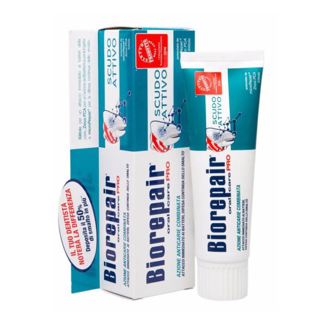 foto зубна паста biorepair oral care pro scudo attivo досконалий захист, 75 мл