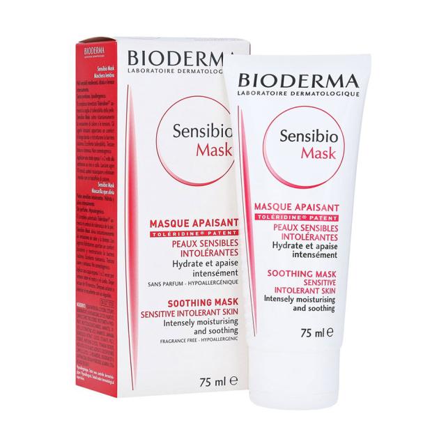 foto заспокійлива маска для обличчя bioderma sensibio soothing mask для чутливої шкіри, 75 мл