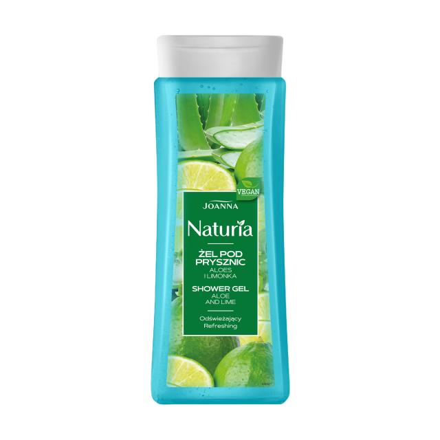 foto гель для душу joanna naturia shower gel з екстрактом алое та лимоном, 300 мл
