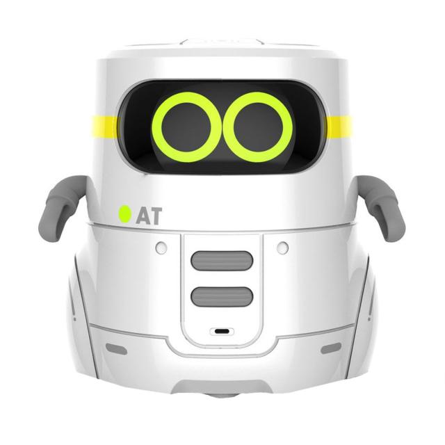 foto розумний робот з сенсорним керуванням та навчальними картками at-robot 2, озвучка українською, білий, від 3 років (at002-01-ukr)