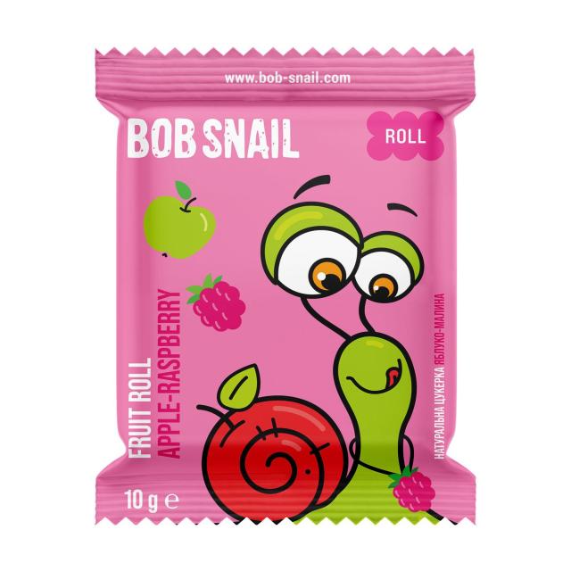 foto натуральна цукерка bob snail яблуко-малина, 10 г