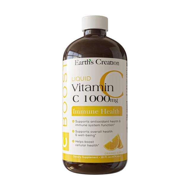 foto харчова добавка в рідині earth's creation liquid vitamin c, вітамін c 1000 мг, 474 мл