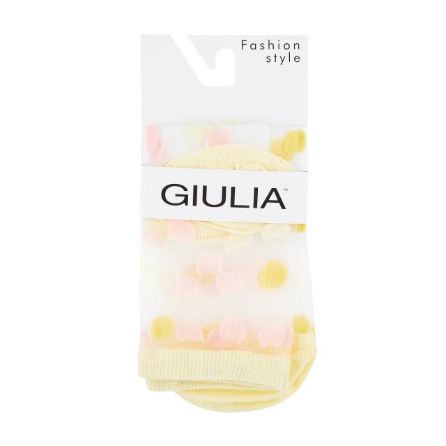 foto фантазійні шкарпетки жіночі giulia ws2 cristal-063 класичні, light yellow, розмір 36-38