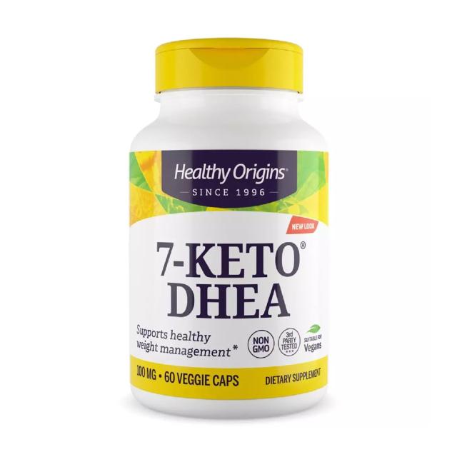 foto харчова добавка в капсулах healthy origins 7-keto dhea дегідроепіандростерон, 100 мг, 60 шт