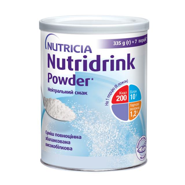 foto спеціальне ентеральне харчування nutricia nutridrink powder з нейтральним смаком, для дорослих, 335 г