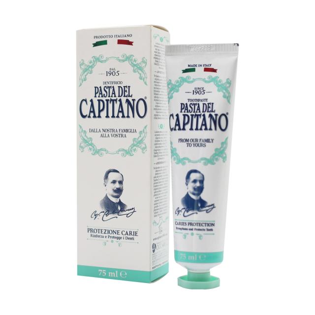 foto зубна паста pasta del capitano caries protection захист від карієсу, 75 мл