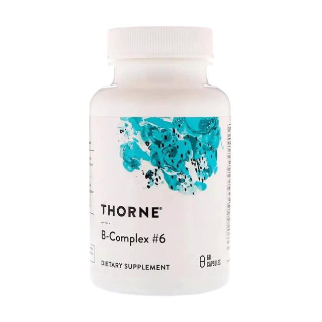 foto харчова добавка вітаміни thorne research b-complex 6, 60 шт