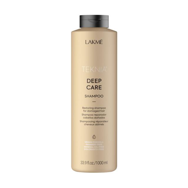 foto відновлювальний шампунь lakme teknia deep care shampoo для пошкодженого та сухого волосся, 1 л