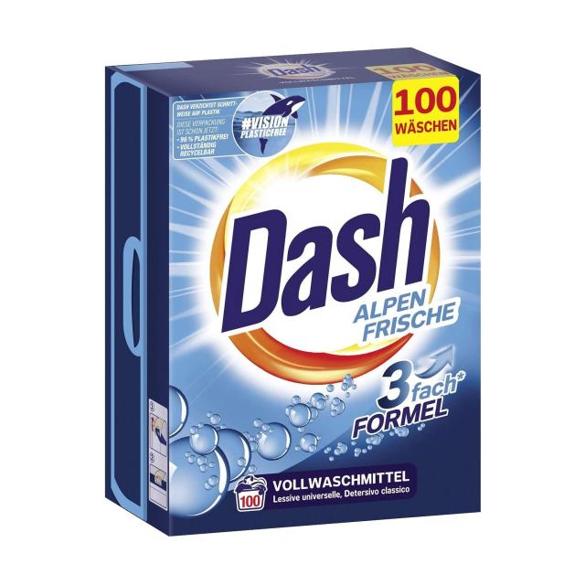 foto універсальний пральний порошок dash alpen frische 100 циклів прання, 6 кг