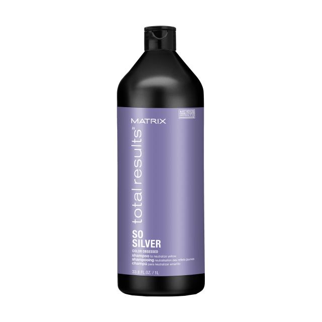foto шампунь matrix total results so silver color obsessed shampoo для нейтралізації жовтизни волосся, 1 л
