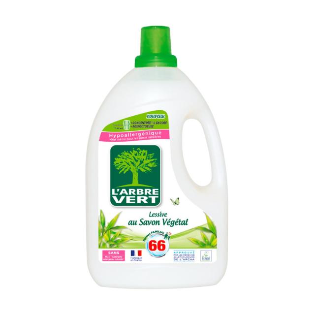 foto рідкий засіб для прання l'arbre vert рослинне мило, 66 циклів прання, 3 л