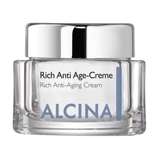 foto живильний антивіковий крем для обличчя alcina rich anti age-creme, 50 мл