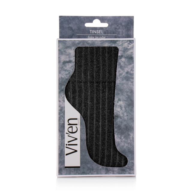 foto шкарпетки жіночі viv'en petty tinsel чорні з люрексом