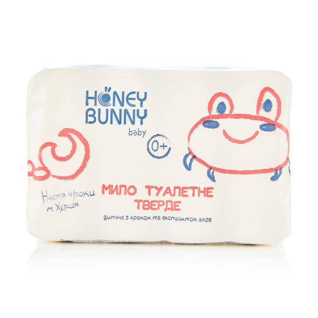foto туалетне мило дитяче honey bunny baby, від 0+, з кремом і екстрактом алое, 4*70 г (екопак)