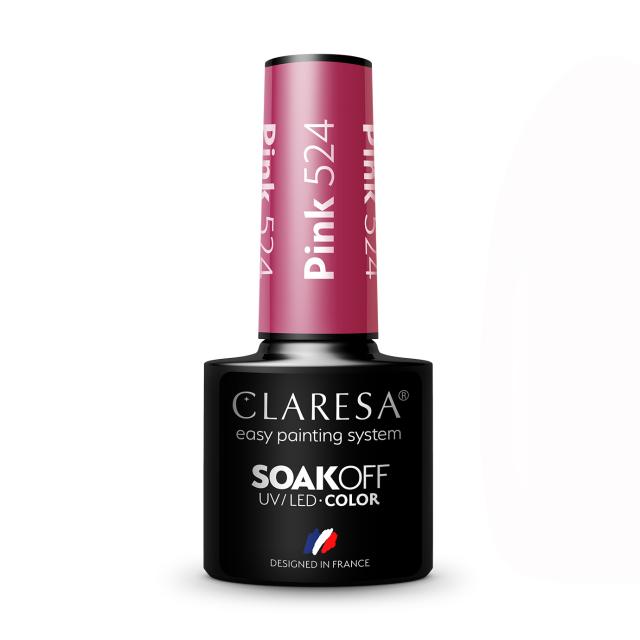foto гель-лак claresa soakoff uv/led gel, pink 524, 5 г