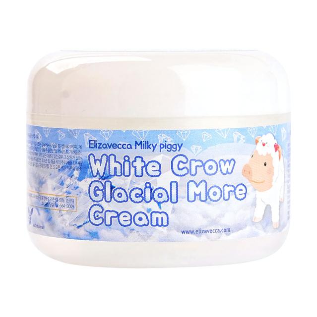 foto повітряний крем для обличчя elizavecca milky piggy white crow glacial more сream освітлювальний, 100 мл
